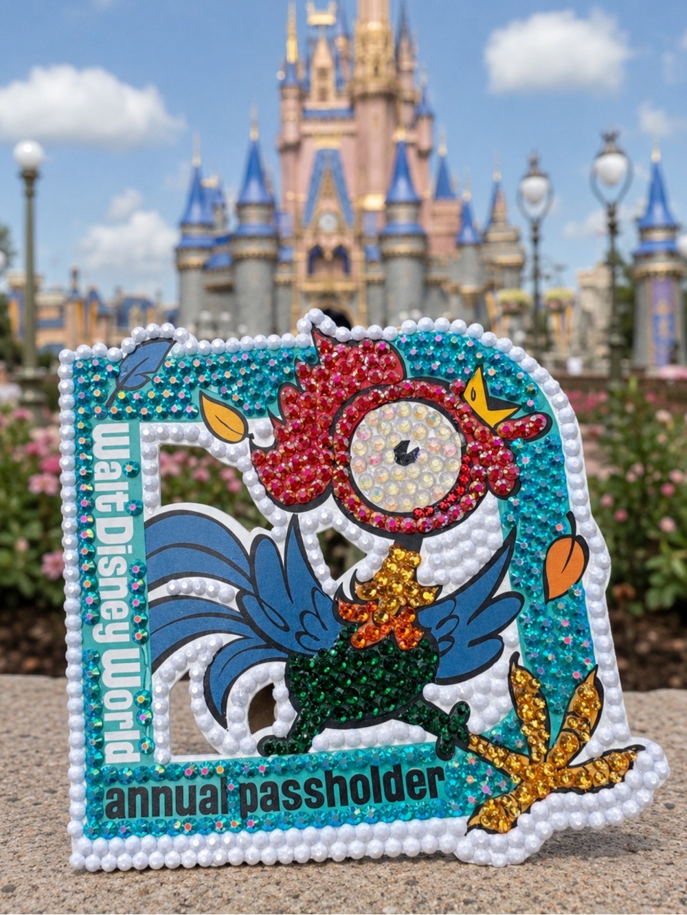 Walt Disney World Hei Hei Annual Passholder Bedazzled Magnet
